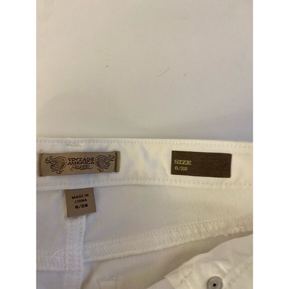 Vintage America 6/28 white denim shorts - Picture 4 of 5